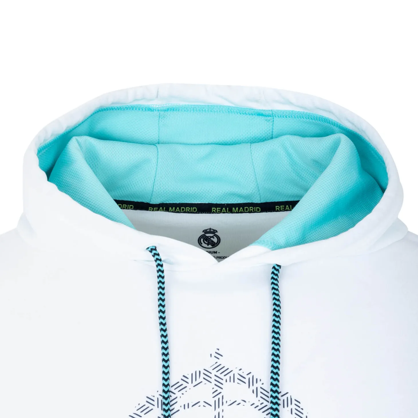 Foundry Sweatshirts^Bernabéu Neon Lights Mens Chest Crest Print Oth Hoodie White