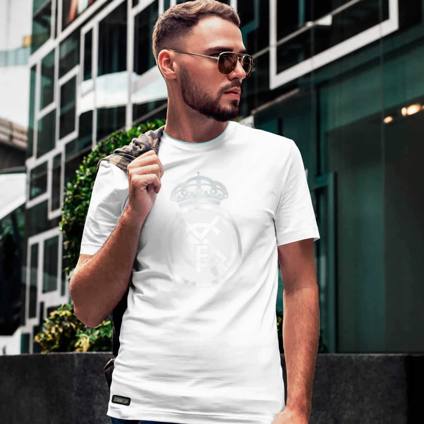 Foundry T-Shirts | Sweatshirts^Bernabéu Neon Lights Mens RMCF Reflective Logo T-Shirt White