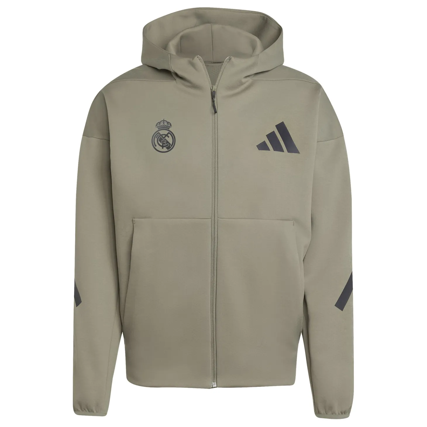 Adidas España, S.A.U Jackets | Sweatshirts^Mens adidas Real Urban Full Zip Hoodie Kakhi