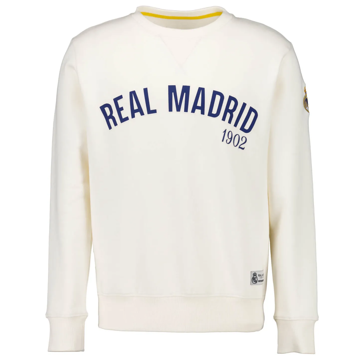 MBA Solutions Sweatshirts^Mens Baseball Crewneck Sweatshirt Off White Real Madrid