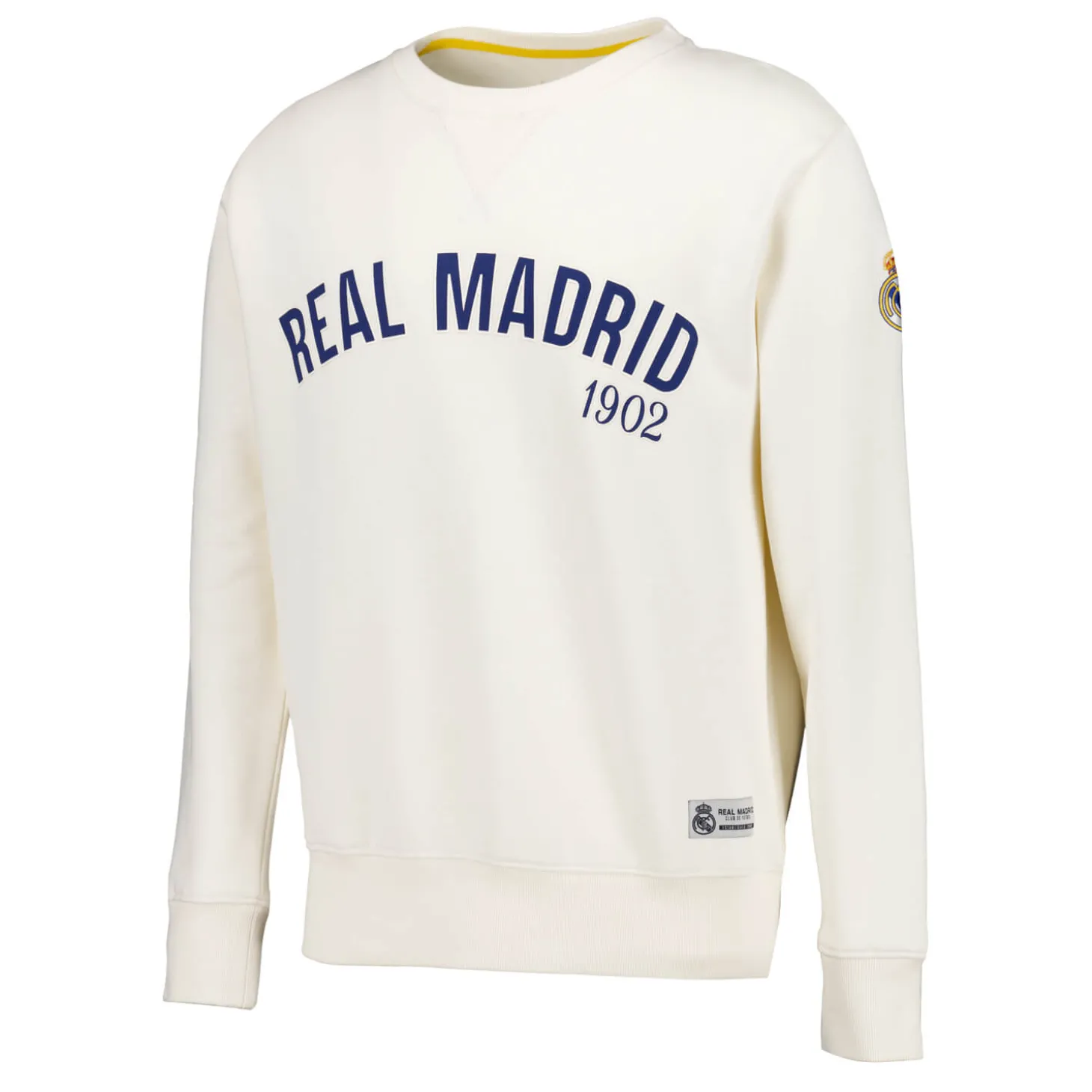 MBA Solutions Sweatshirts^Mens Baseball Crewneck Sweatshirt Off White Real Madrid