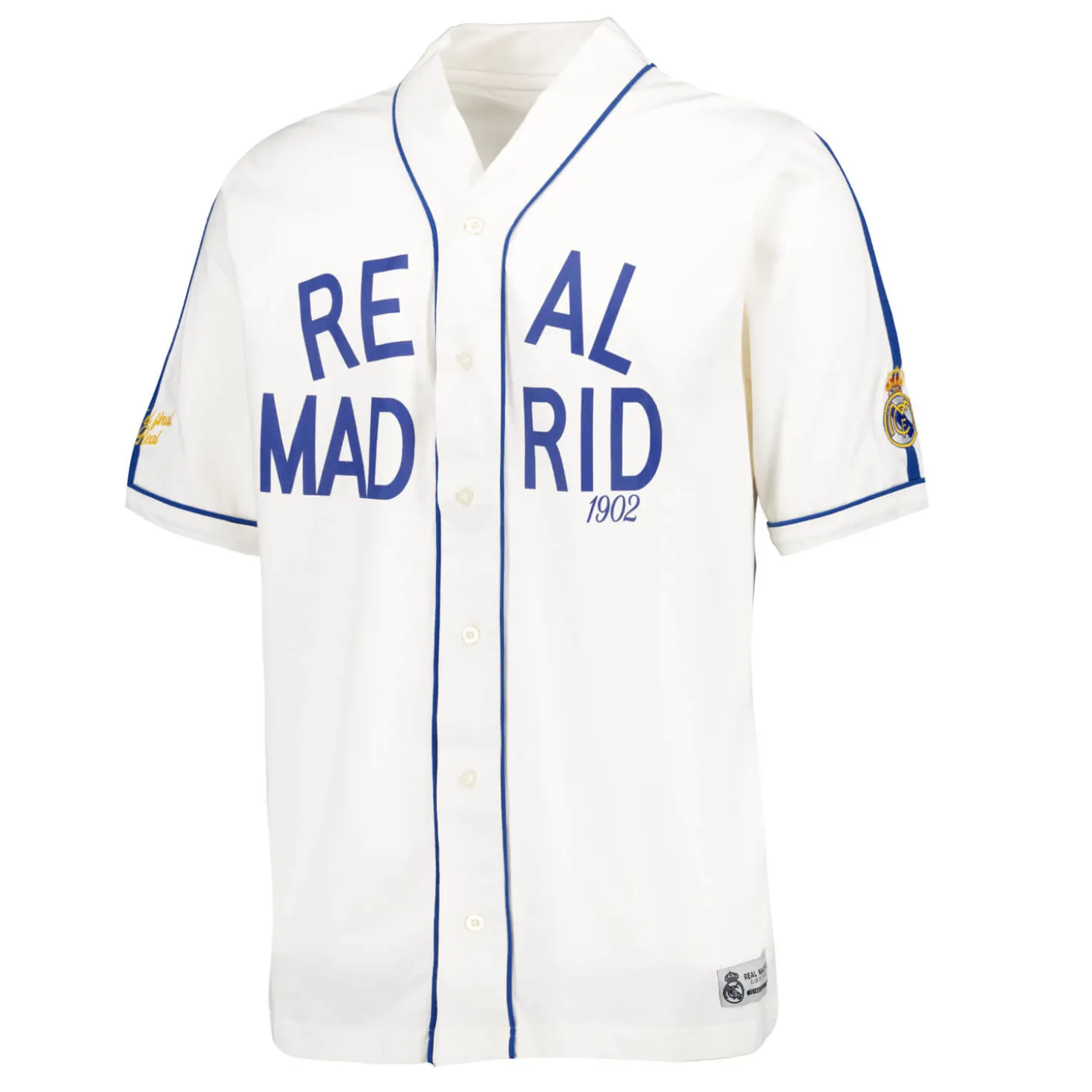 MBA Solutions T-Shirts^Mens Baseball Shirt Off White Real Madrid