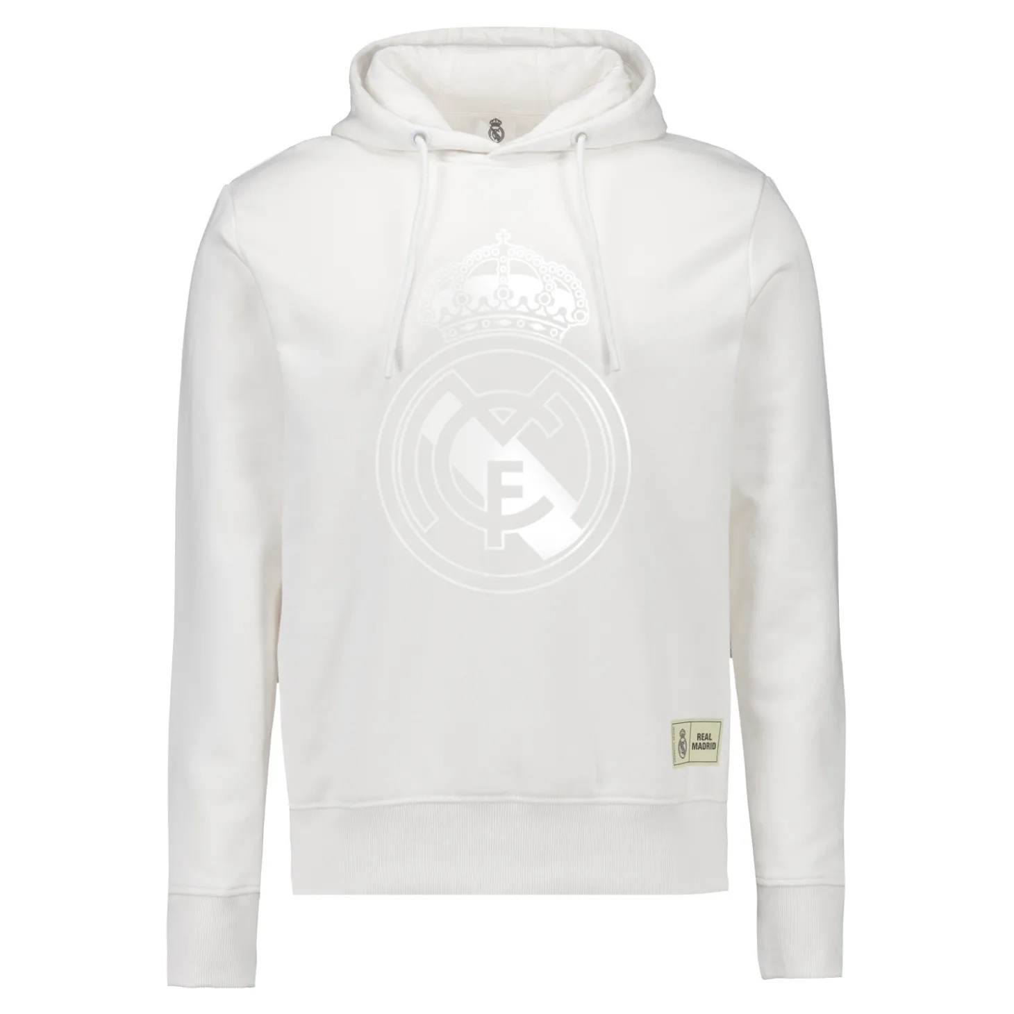 MBA Solutions Sweatshirts^Mens Blackout Hoodie Crest White Real Madrid