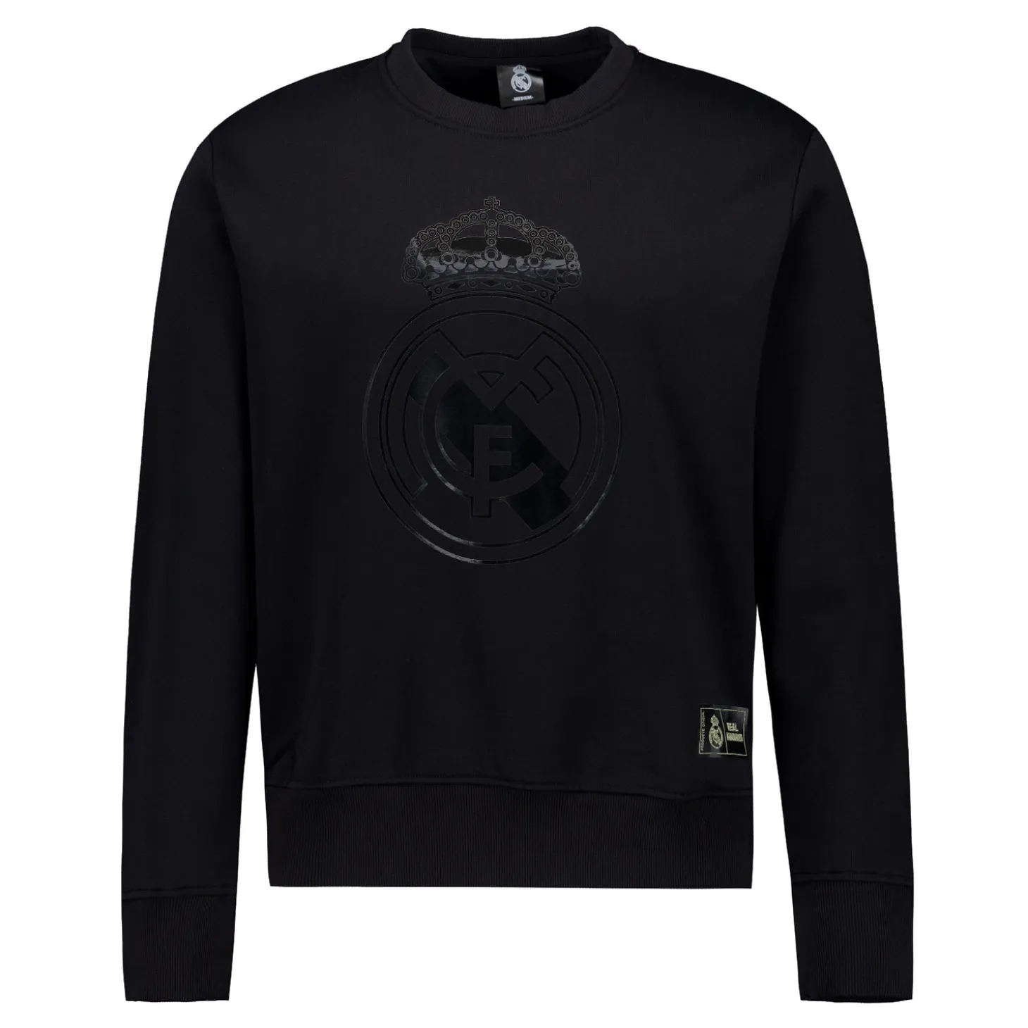 MBA Solutions Sweatshirts^Mens Blackout Sweatshirt Crest Black Real Madrid