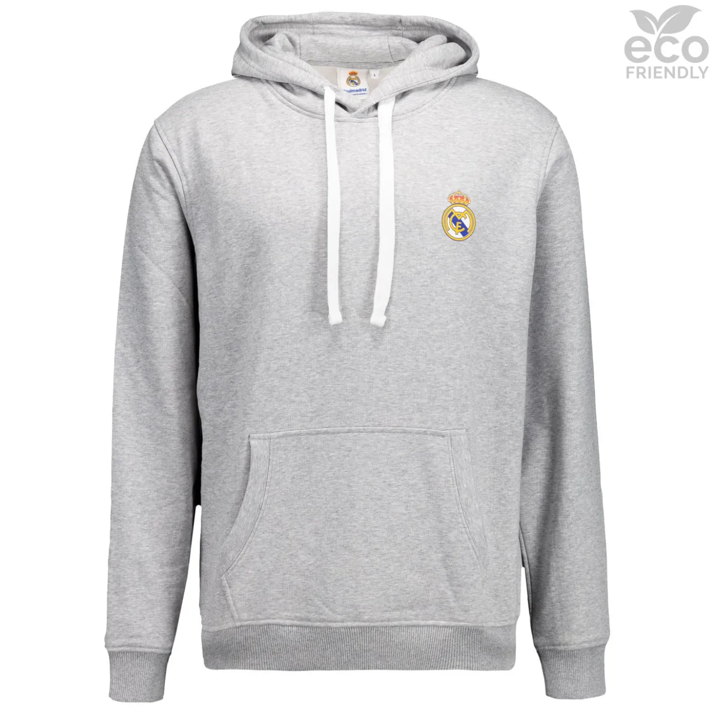 OSDM Sweatshirts^Mens ECO Essentials Real Madrid Color Crest Hoodie Light Grey