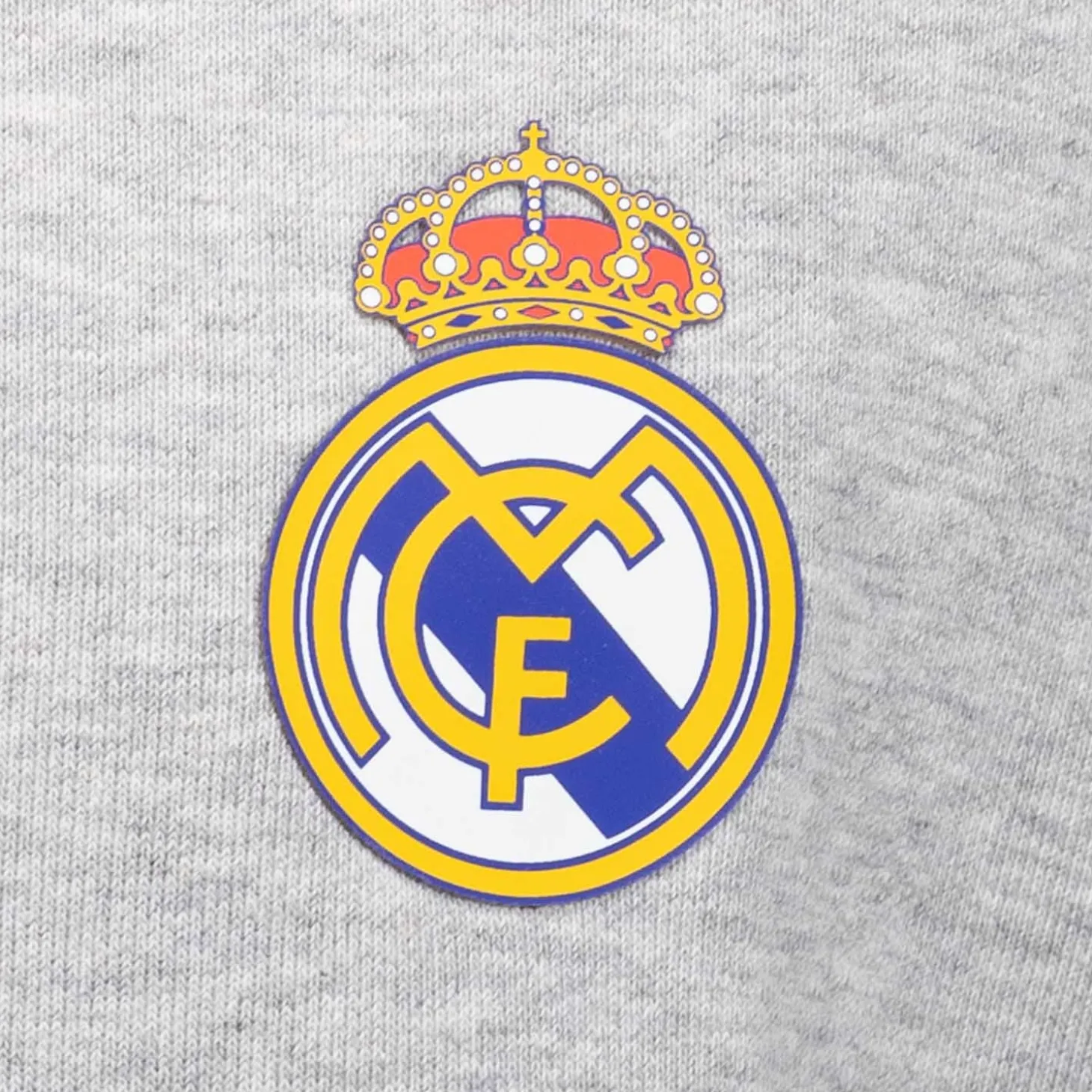 OSDM Sweatshirts^Mens ECO Essentials Real Madrid Color Crest Hoodie Light Grey