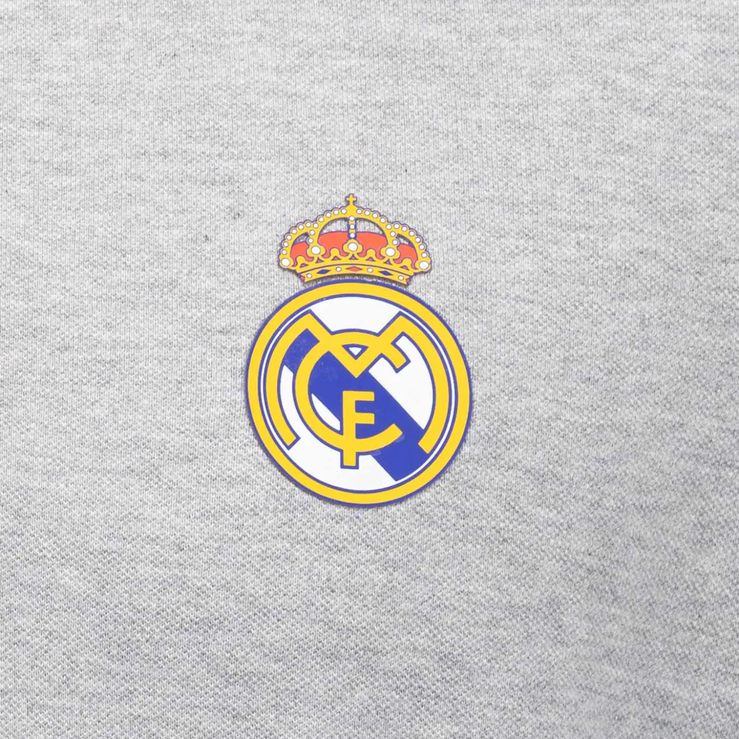 OSDM Polos^Mens ECO Essentials Real Madrid Color Crest Polo Light Grey