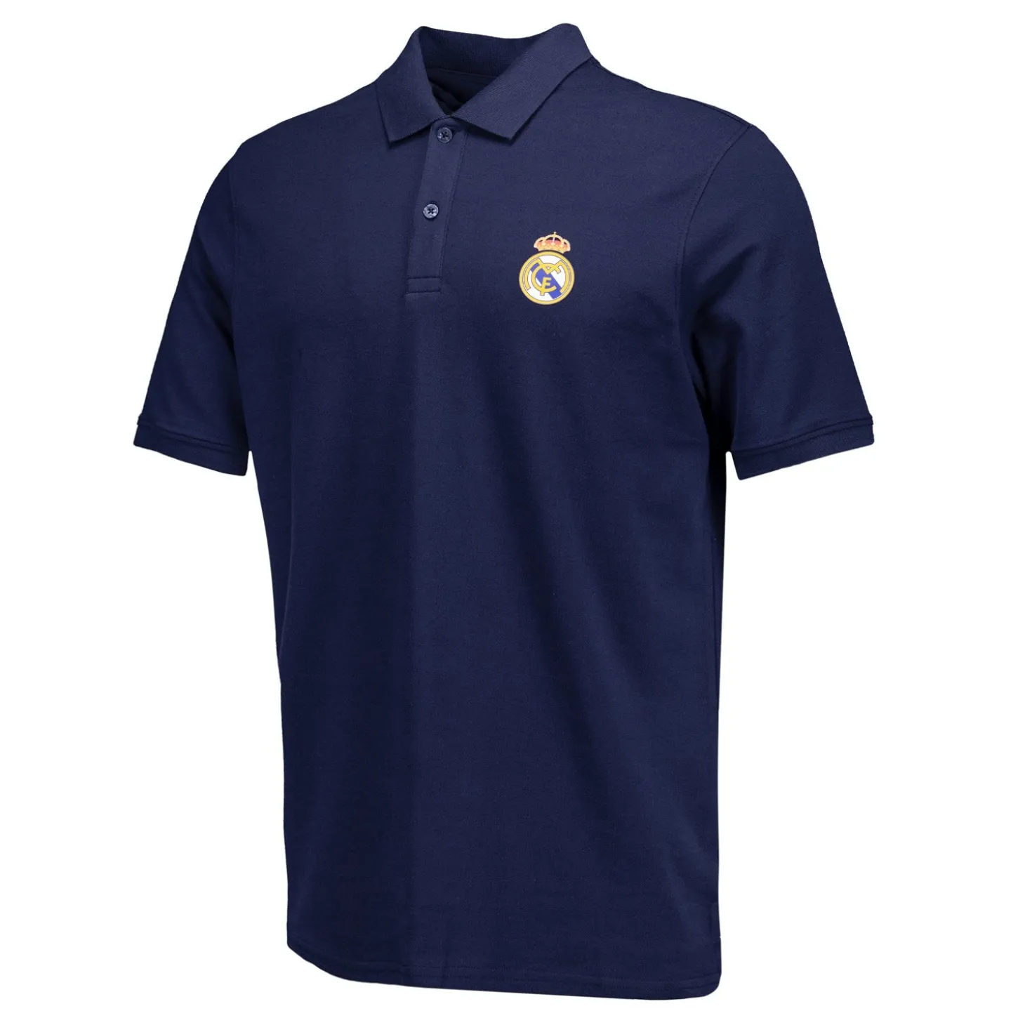 OSDM Polos^Mens ECO Essentials Real Madrid Color Crest Polo Navy