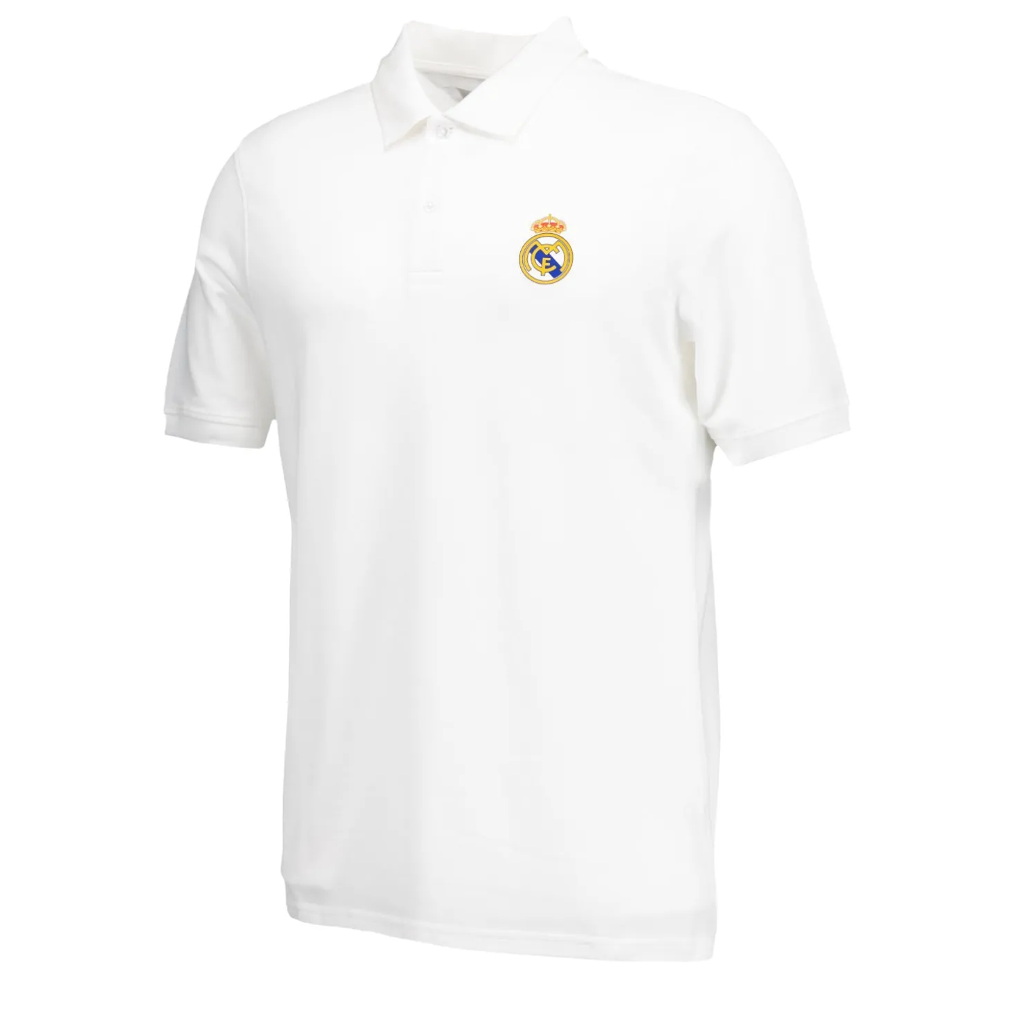 OSDM Polos^Mens ECO Essentials Real Madrid Color Crest Polo White