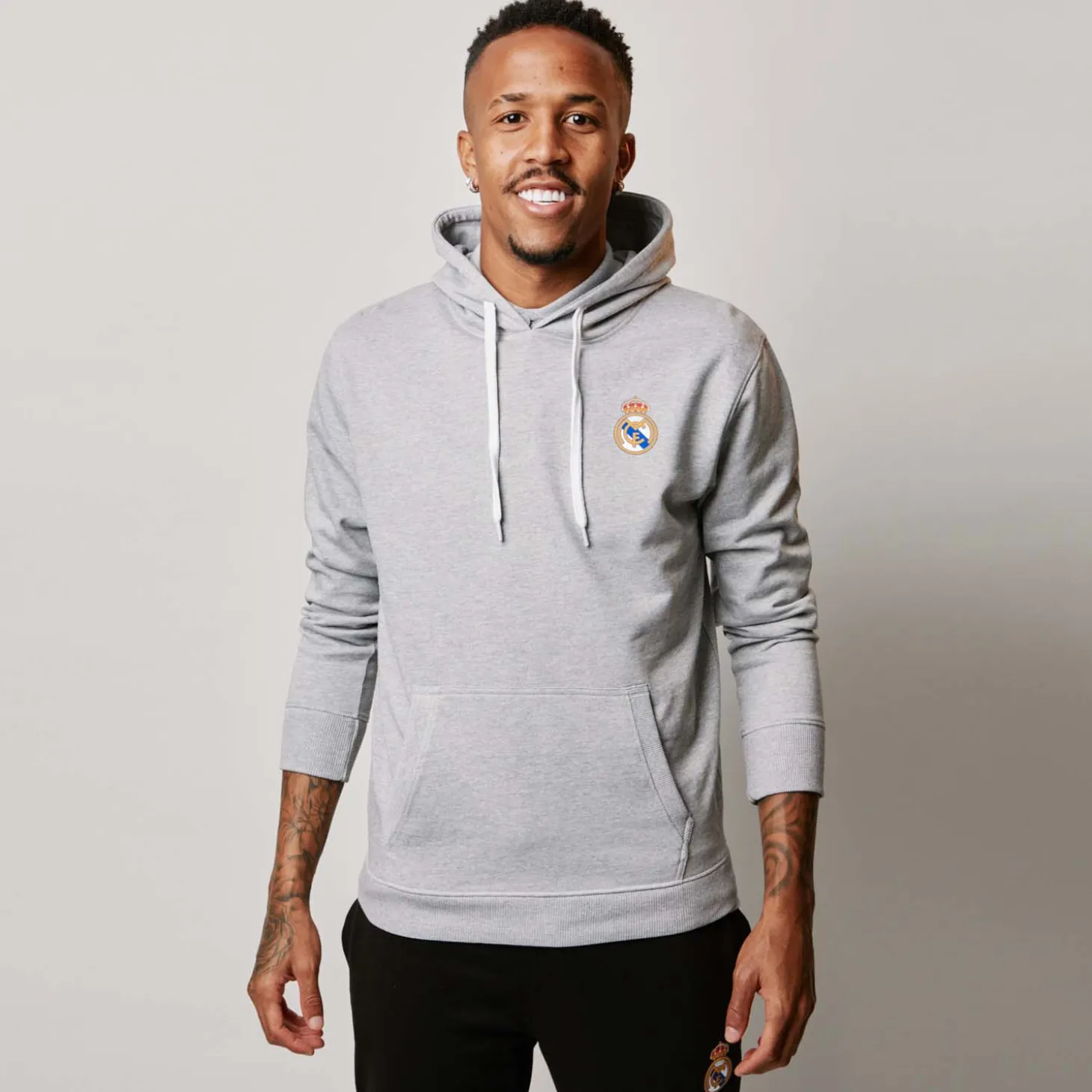 T&F Sweatshirts^Mens Essentials Color Crest Hoody Light Grey