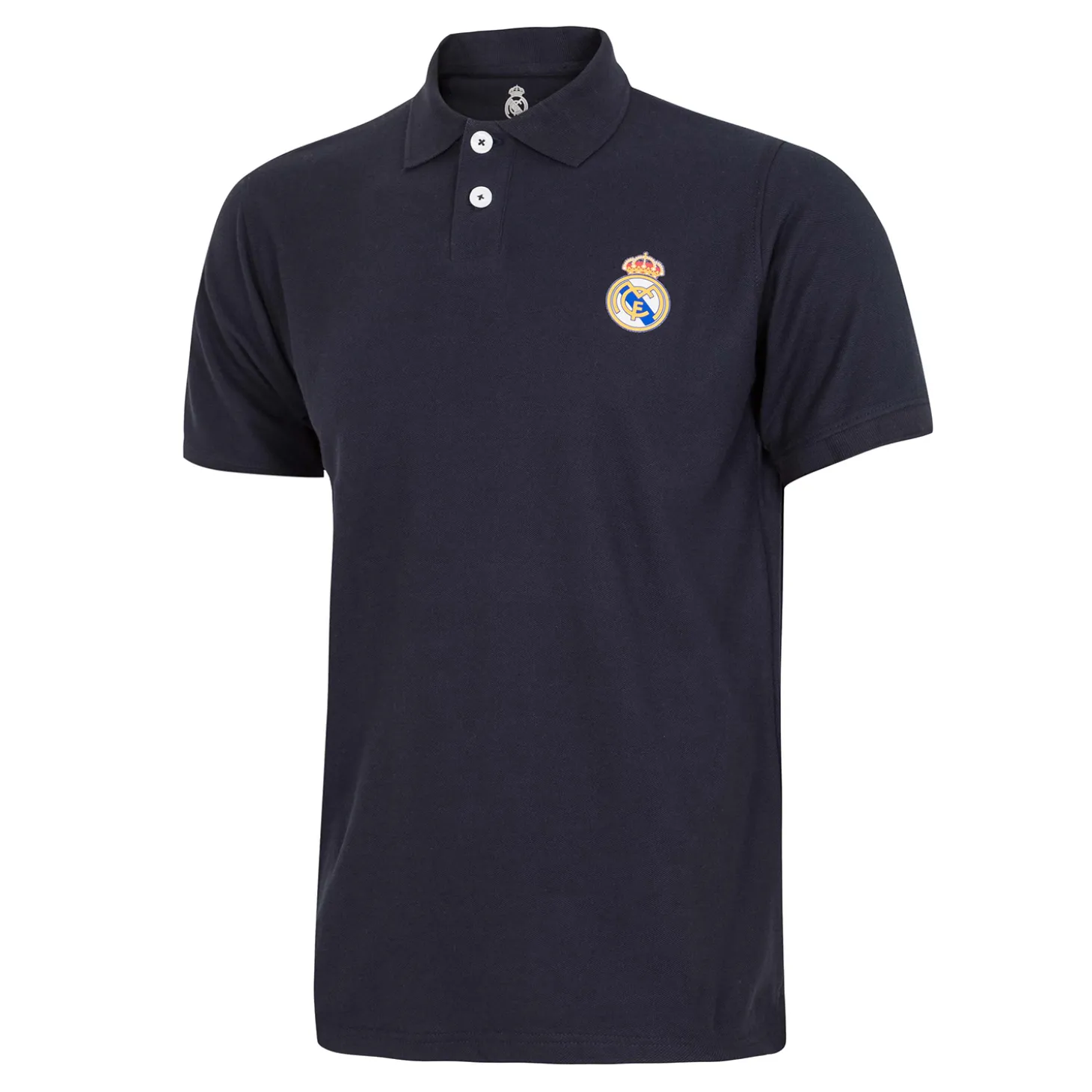 T&F Polos^Mens Essentials Color Crest Polo Navy