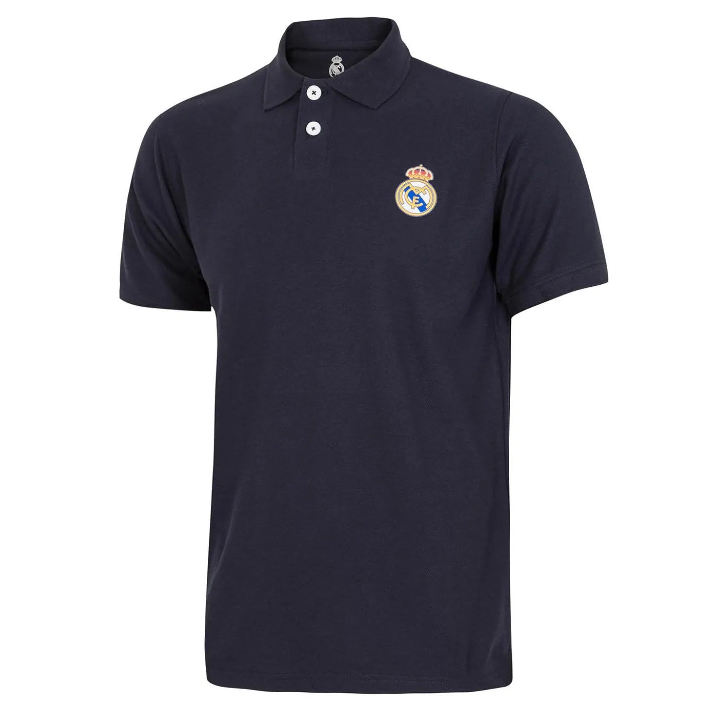 T&F Polos^Mens Essentials Color Crest Polo Navy