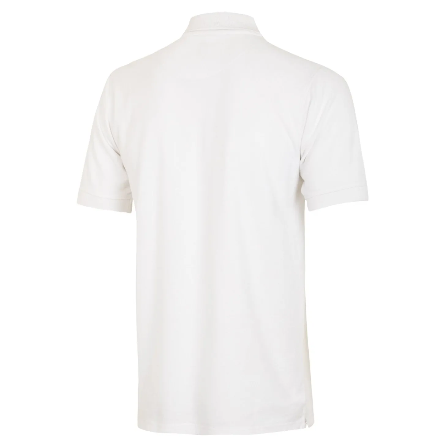 T&F Polos^Mens Essentials Color Crest Polo White