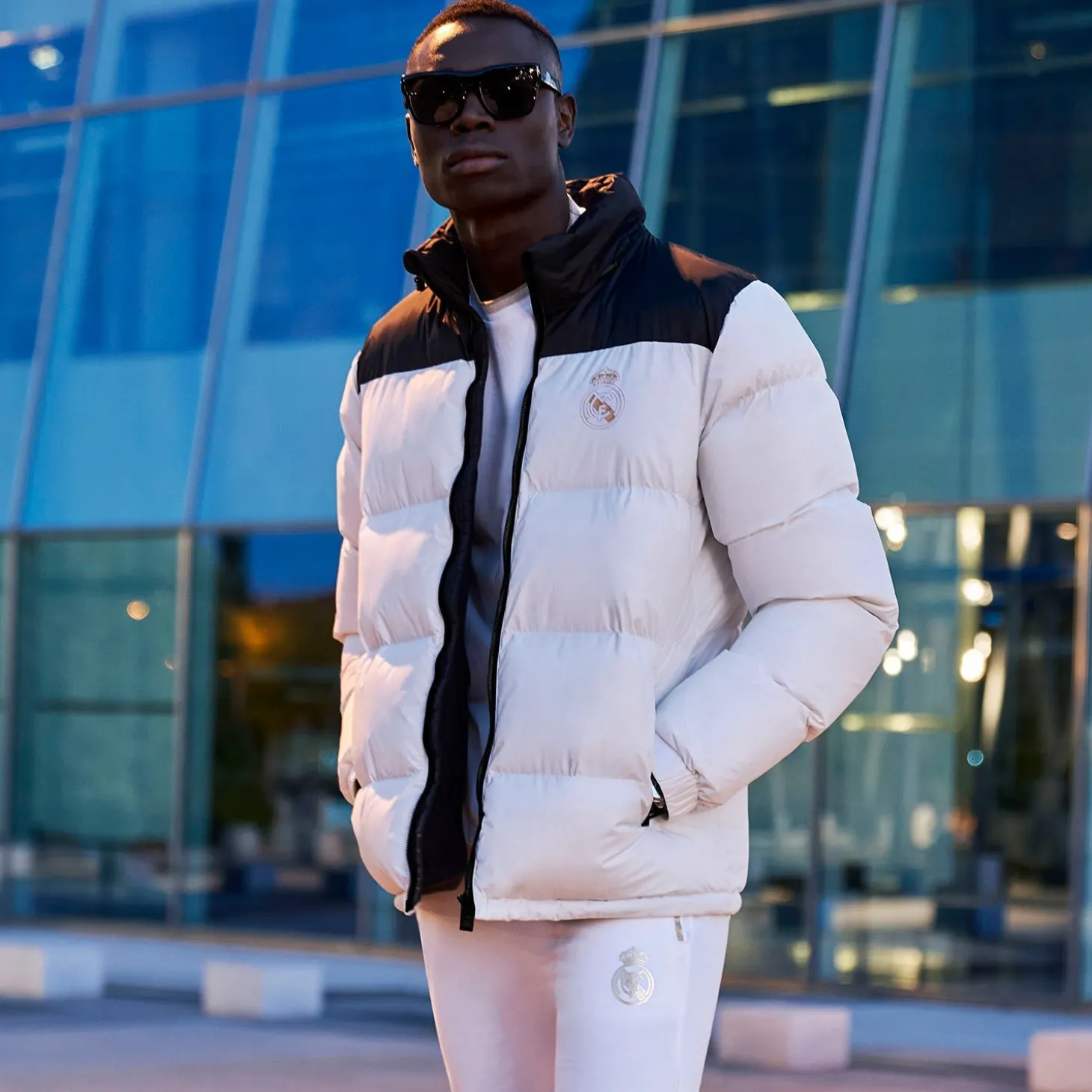 MBA Solutions Jackets^Mens Outerwear Color Block Puffer Jacket Anorak White