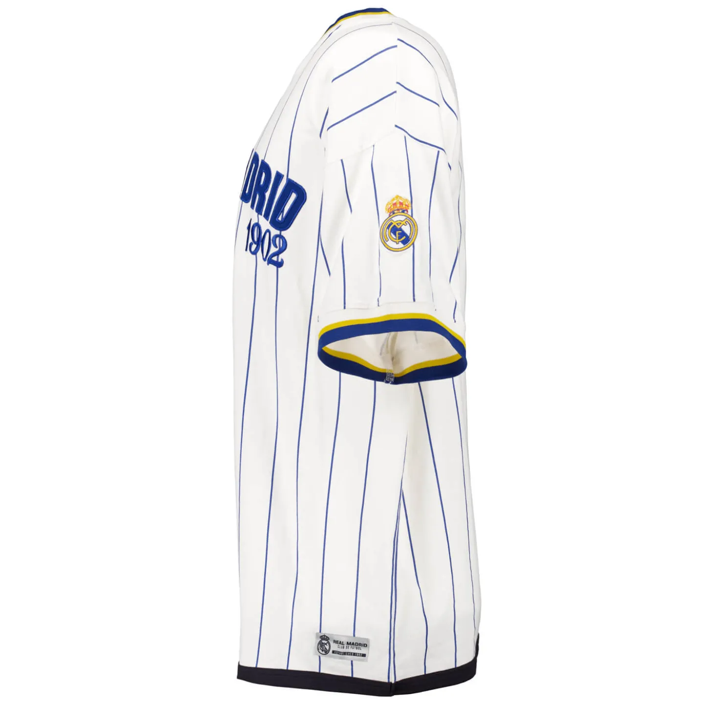 MBA Solutions T-Shirts^Mens Oversized Striped Baseball T-Shirt Off White Real Madrid