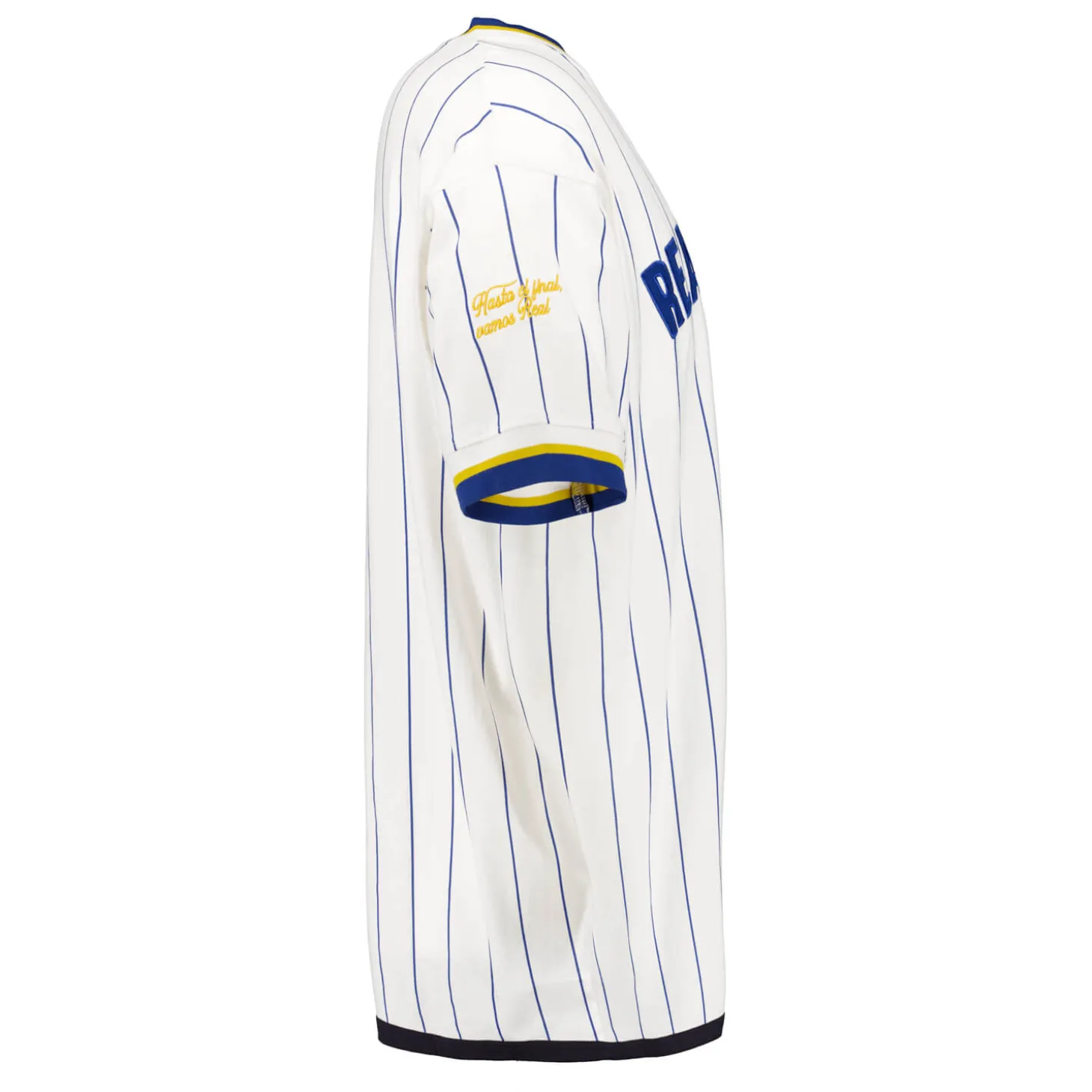 MBA Solutions T-Shirts^Mens Oversized Striped Baseball T-Shirt Off White Real Madrid