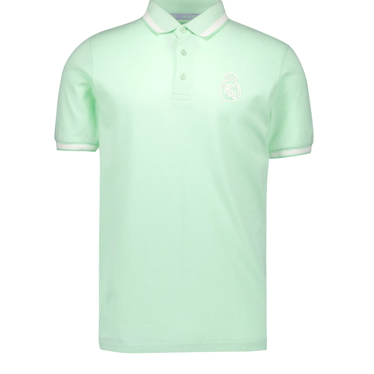 Foundry Polos^Mens Pastel Two Tone Pique Polo Shirt Green Real Madrid