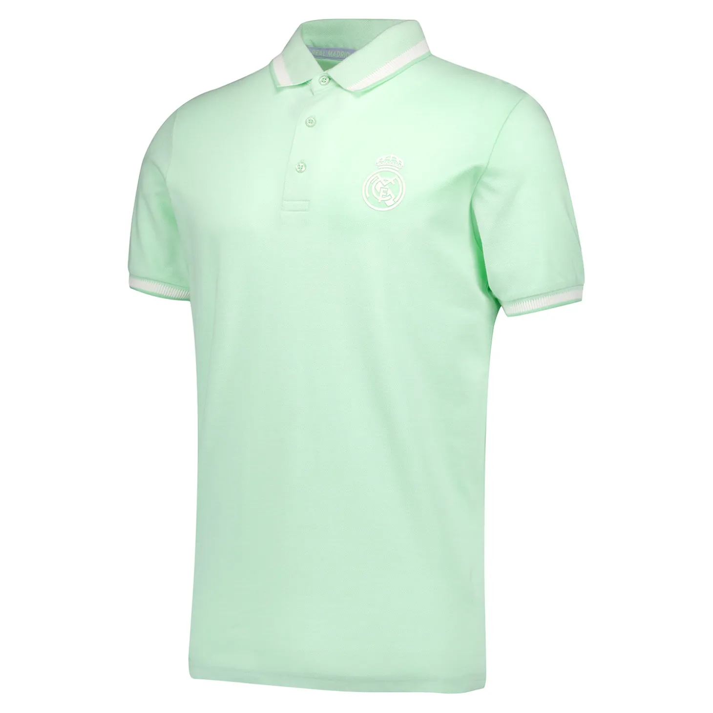 Foundry Polos^Mens Pastel Two Tone Pique Polo Shirt Green Real Madrid
