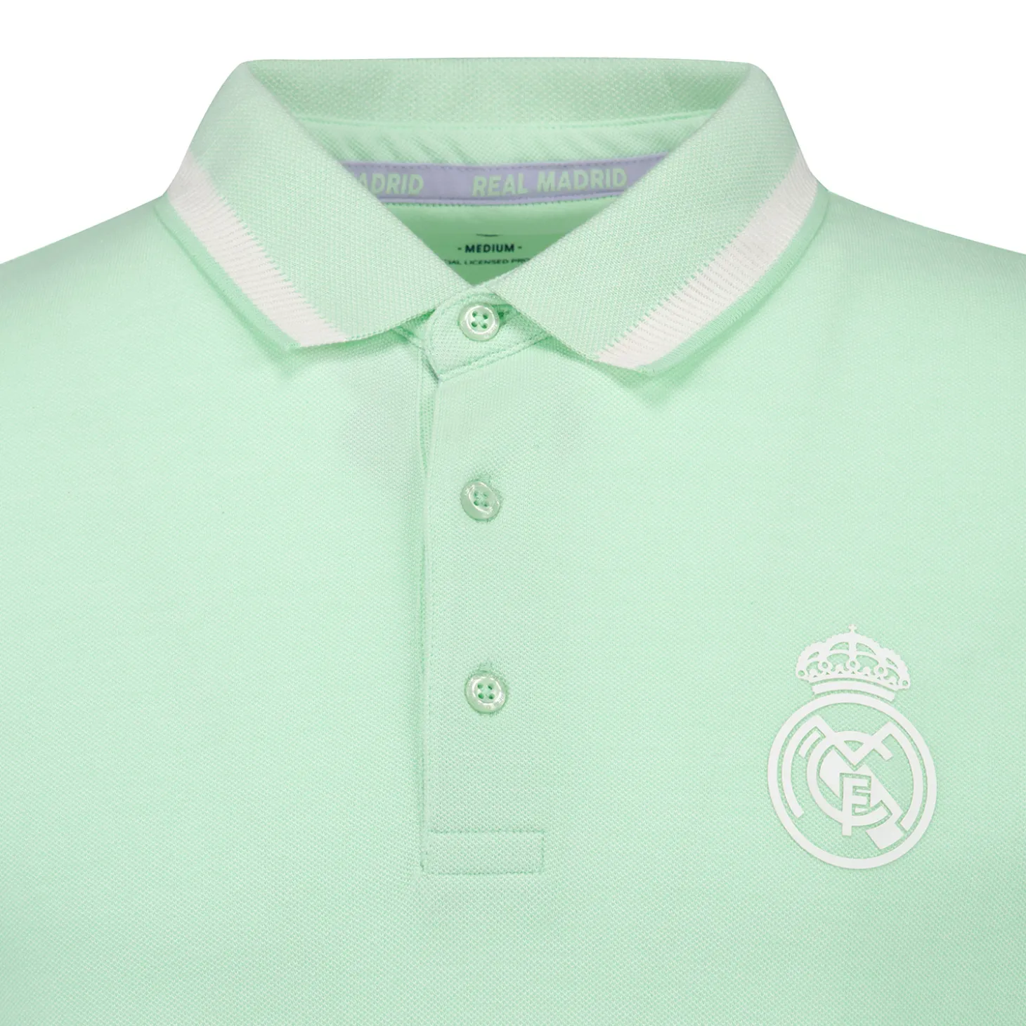 Foundry Polos^Mens Pastel Two Tone Pique Polo Shirt Green Real Madrid