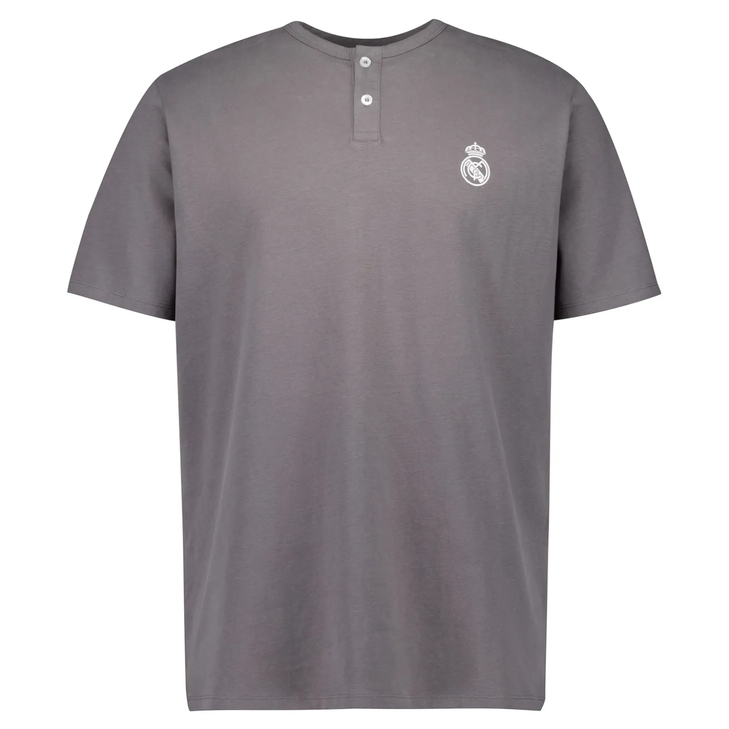 OSDM Nightwear^Mens Real Madrid White Dreams Pijama Set Henley Shorts Grey