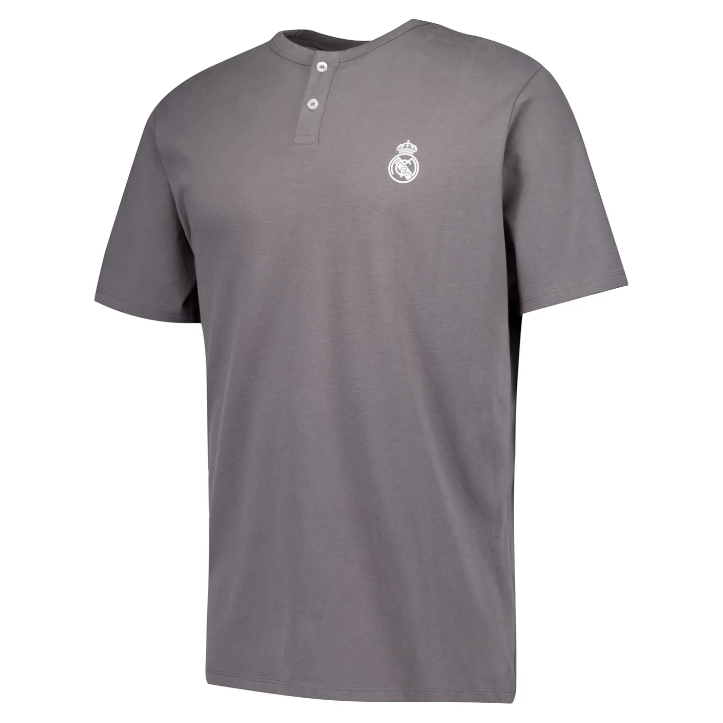 OSDM Nightwear^Mens Real Madrid White Dreams Pijama Set Henley Shorts Grey