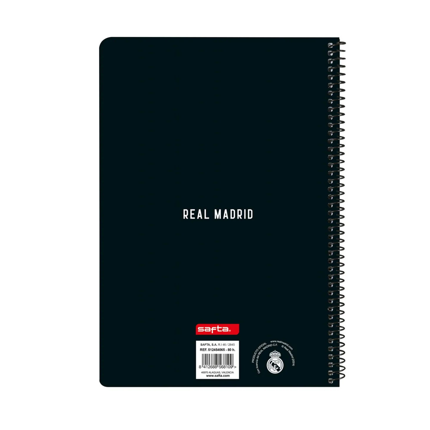 SAFTA S.A. Back To School | Stationery^Notebook Folio White/Black Real Madrid