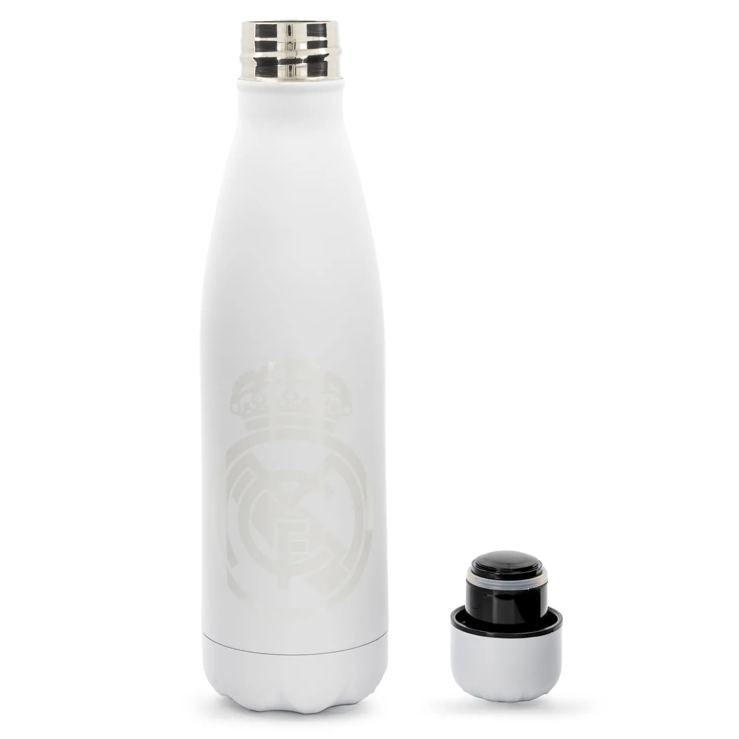 CyP Brands Evolution S.L. Glassware & Cups^Steel 500ml Rubberized Bottle White Real Madrid