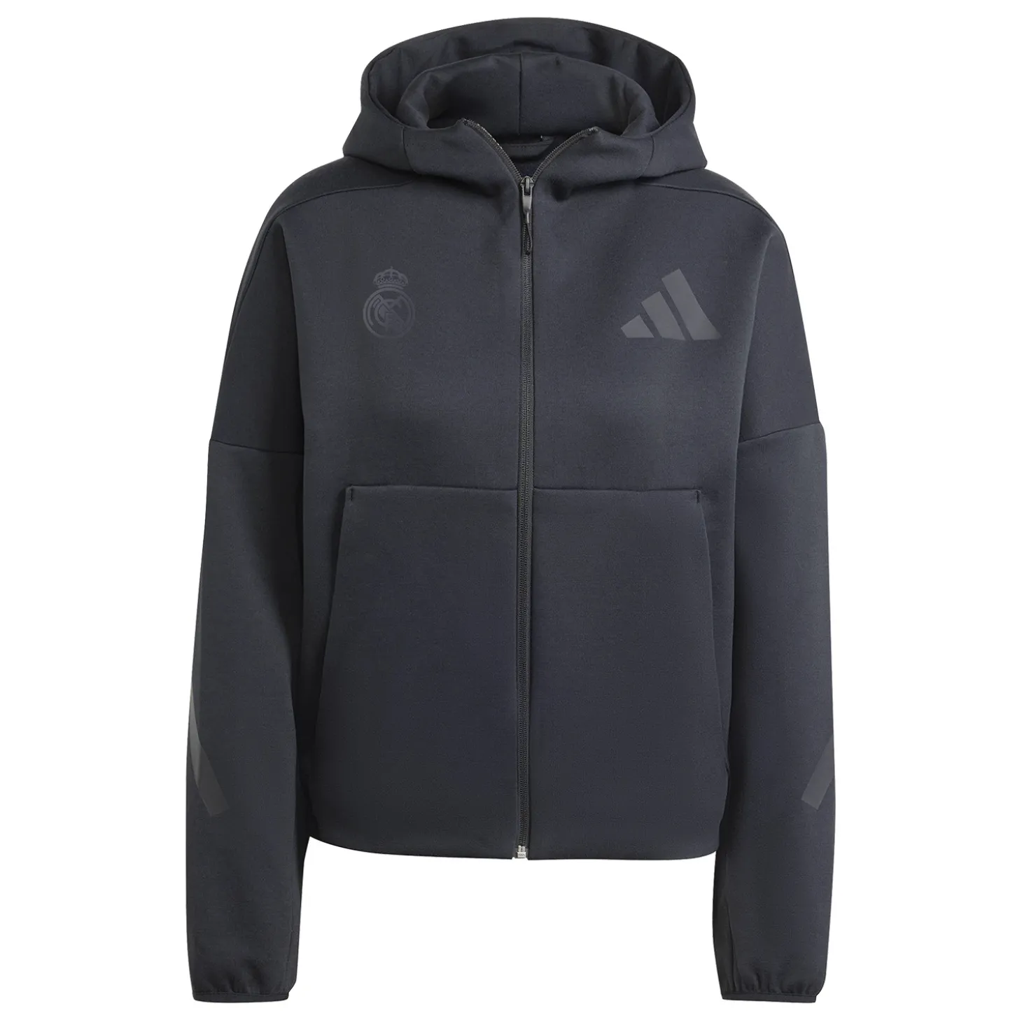 Adidas España, S.A.U Tracksuits | Jackets^Womens adidas Real Urban Full Zip Hoodie Black