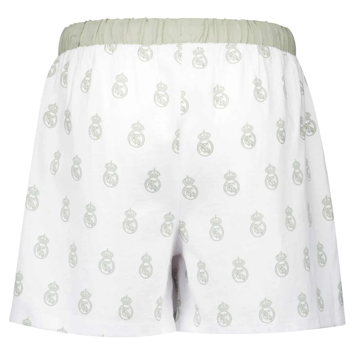 OSDM T-Shirts | Nightwear^Womens Real Madrid White Dreams Pijama Set Printed Crest T-Shirt & Shorts Green