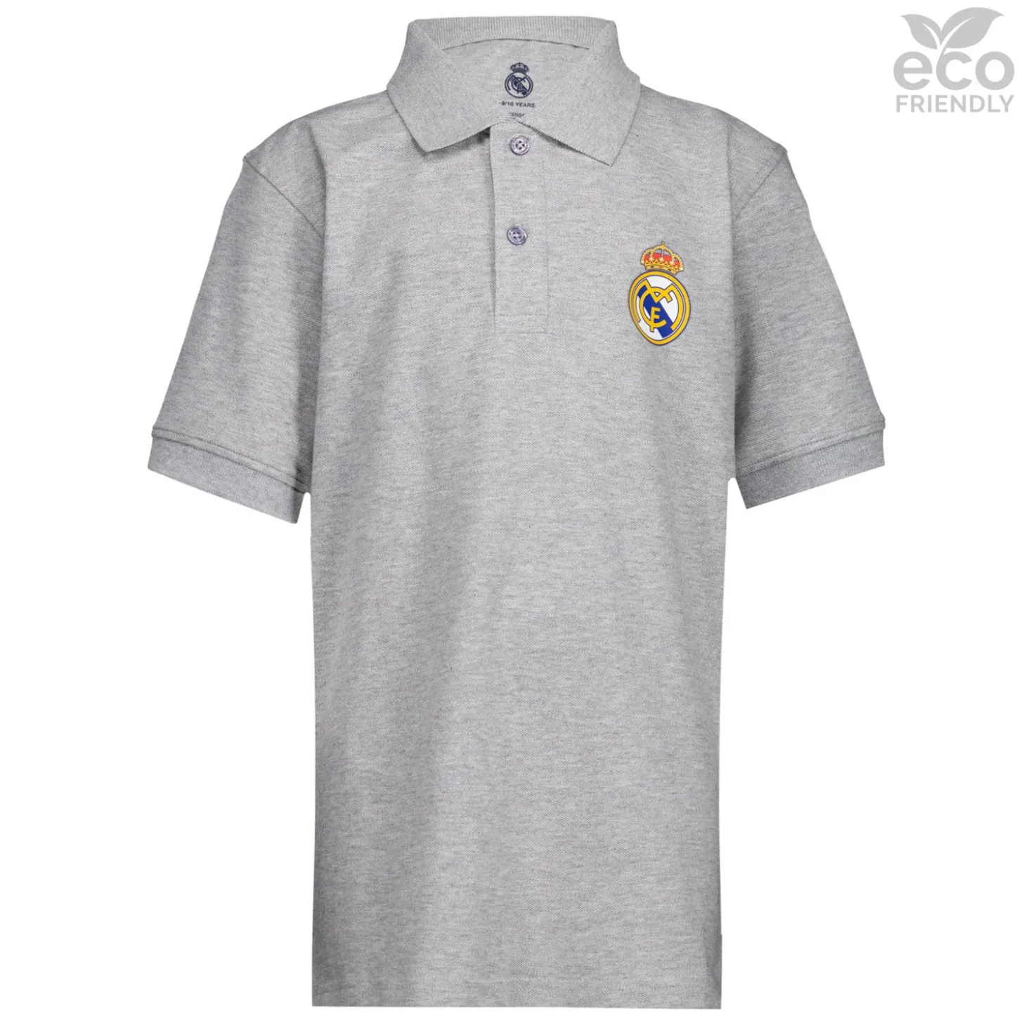 OSDM Polos | Back To School^Youth ECO Essentials Real Madrid Color Crest Polo Light grey