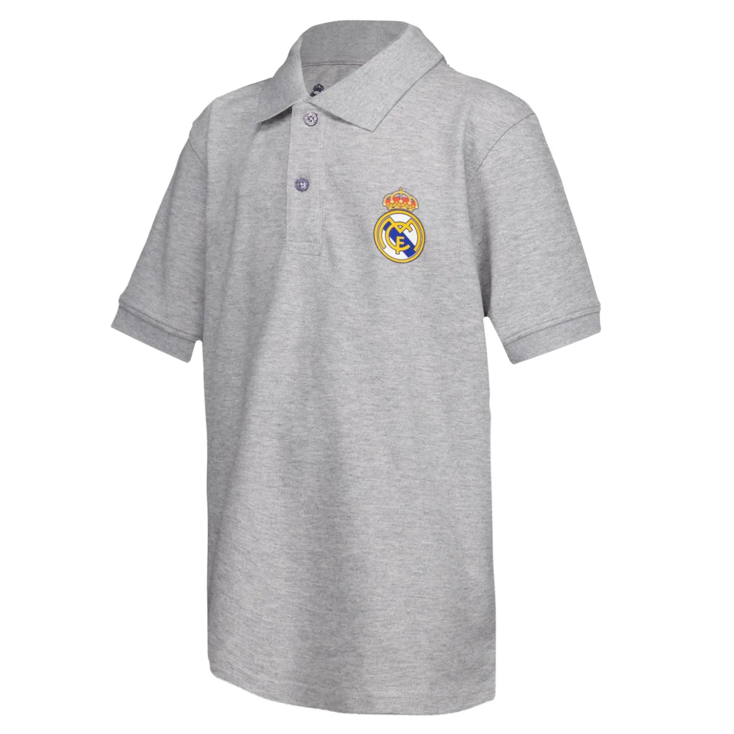 OSDM Polos | Back To School^Youth ECO Essentials Real Madrid Color Crest Polo Light grey