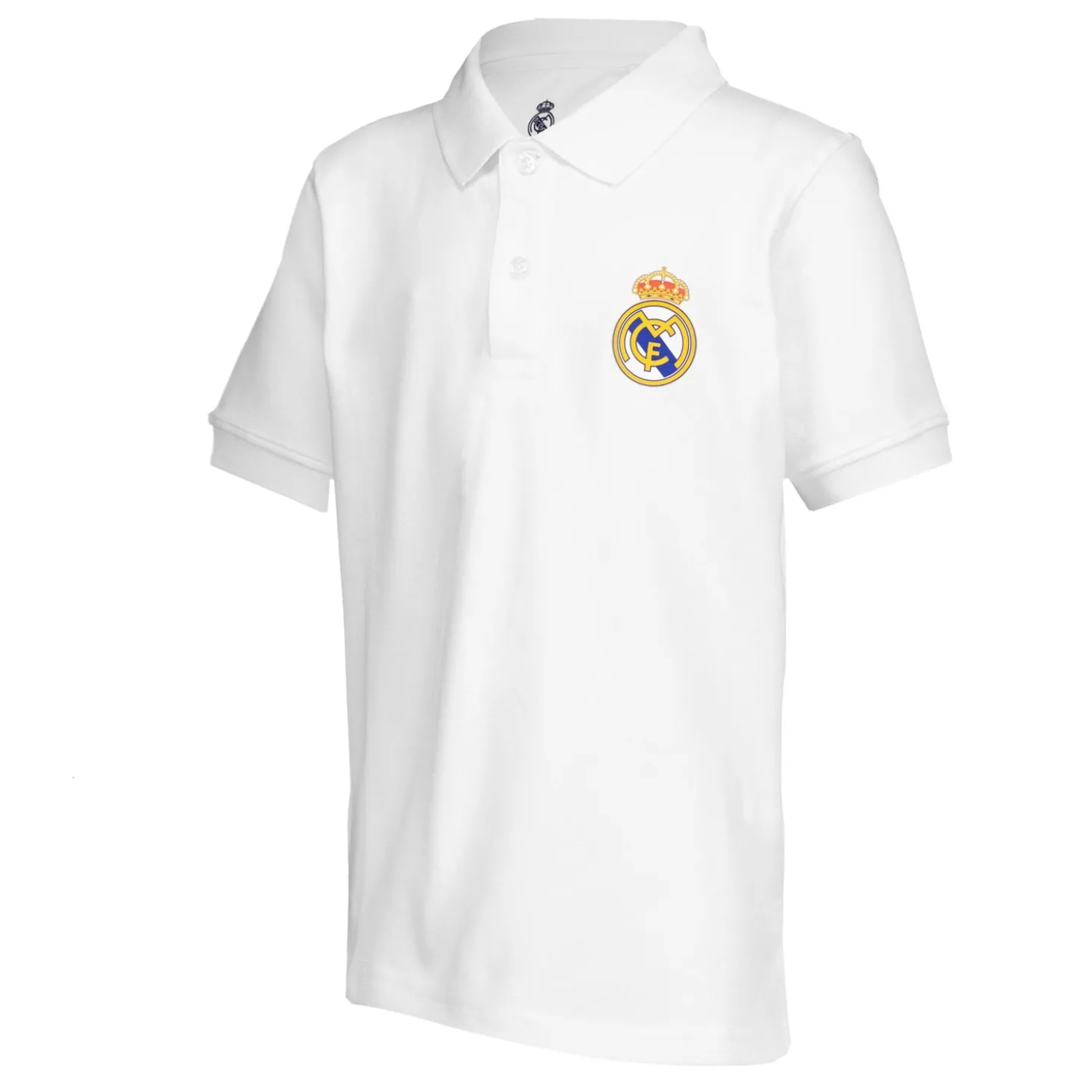 OSDM Back To School | Polos^Youth ECO Essentials Real Madrid Color Crest Polo White