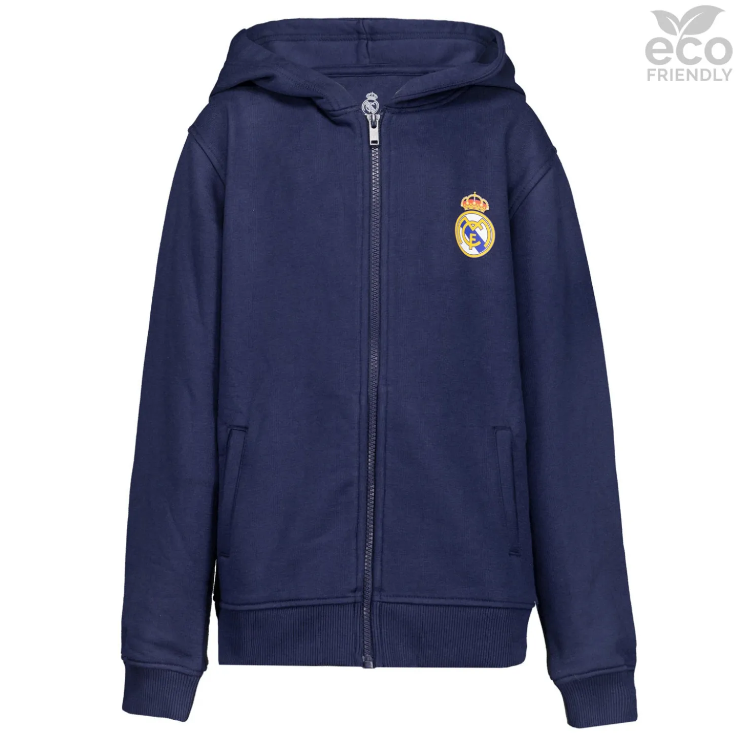 OSDM Sweatshirts^Youth ECO Essentials Real Madrid Color Crest Zip Hoodie Navy
