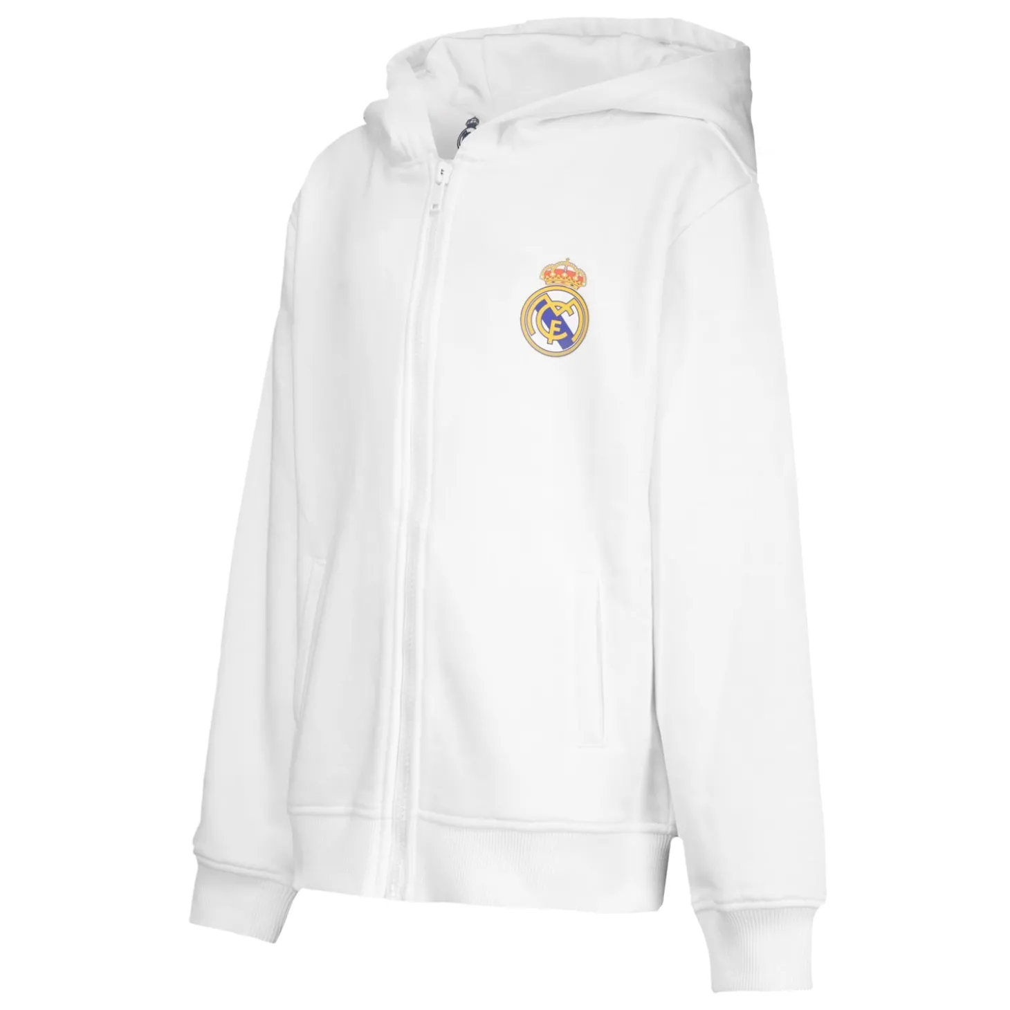 OSDM Sweatshirts^Youth ECO Essentials Real Madrid Color Crest Zip Hoodie White