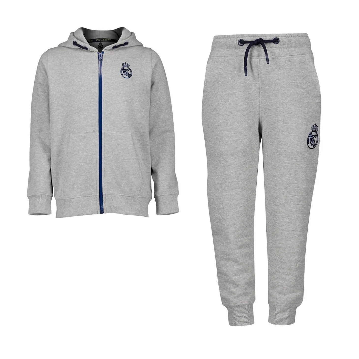 ITEX Tracksuits^Youth Tracksuit Fan Kids Ombre Zip Grey Melange Real Madrid